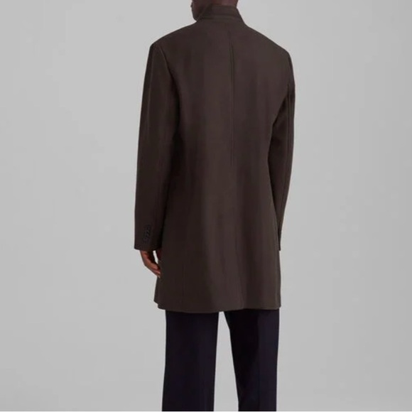 Club monaco Mens loukas funnel neck wool coat - Picture 3 of 10